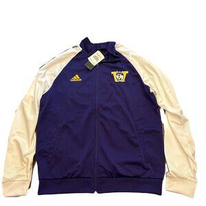 NWT Washington Huskies adidas Strategy Football Retro Logo Football Track Jacket